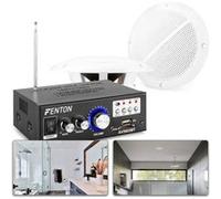 Fenton SkyTronic BS05 Enceintes Étanches Salle de Bain 5" avec Amplificateur
