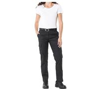 Skywear Pantalon de travail cargo à six poches pour femme, pantalon tactique multi-poches, disponible en bleu marine et noir, Noir , 42