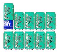 Skywin Lot de 10 manchons en silicone pour canettes de boissons - Vert - 355 ml