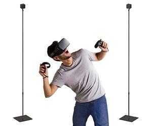 Skywin Support en verre métallique dissimulé VR - Compatible avec les capteurs HTC VR - Station de base pour capteurs Vive Steam VR et Rift Constellation (lot de 2)