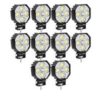 SKYWORLD 10 Pcs Mini phare de travail led, 7 cm 2.8 pouces 16W 12V 24V Spot lampe de travail led, Feux de Travail spotlight pour 4x4 Offroad Voiture Camion Tracteur Excavatrice, feu antibrouillard