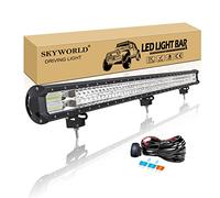 SKYWORLD 115 cm 45 Pouces 612W Barre LED Con Faisceau de Câblage Rampe LED 12V 24V Étanche Bar a LED Feux Phare de Travail LED Projecteur LED pour 4x4 Voiture Tracteur Camion Quad Véhicule Bateau