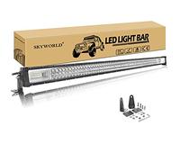 SKYWORLD 132cm 52 pouces 675W Slim Led Light Barre Rampe 12V 24V, Triple rangée Barre d'éclairage led, Barre lumineuse led pour 4x4 SUV Offroad Camion Tracteur Voiture Véhicules