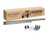 SKYWORLD 138 cm 150W Barre de led 4x4, Slim Rangée Unique Barre Lumineuse LED Rampe Bar 12V 24V IP67 Étanche Spot Feux Antibrouillard Feux de Travail pour Offroad Véhicules Voiture Camion SUV ATV