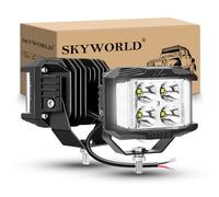 SKYWORLD 2 Pcs 10 cm 4 Pouces 35W 3500LM Cube Barre de Travail Led 12V 24V