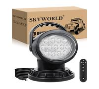 SKYWORLD 20 cm 38W 3800LM Stroboscopique Feux de Travail Aimanté | 12V 24V Spotlight Projecteur de Recherche, 360° Éclairage de Secours pour Hors route Voiture Camion SUV 4x4 Tracteur Bateau