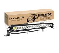SKYWORLD 20 Pouces 51 cm 60W 6000LM Slim Barre de Led 4x4, 12V 24V Longue portée Barre lumineuse led, Straight light bar pour Offroad Véhicules Voiture camions ATV UTE SUV, 6000K feu antibrouillard