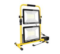 SKYWORLD 200W Projecteur Led Chantier, 20000LM Lampe de Chantier avec Prise | Portable Phare de travail Luminaire Exterieur pour Travaux Atelier Garage Construction, IP66 Etanche 6000K Blanc Froid