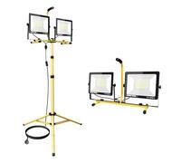 SKYWORLD 200W Projecteur LED sur trépied, 20000LM Lampes de Travail à LED avec Trépied Télescopique, Étanche Éclairage de chantier intérieur et extérieur pour travaux garage jardin chantier