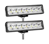SKYWORLD 2Pcs Phare de travail led, 15 cm 6 pouces 18W mini Projecteur led 12V 24V Spot feux de travail pour 4x4 Offroad Voiture Vehicule Camion Tracteur SUV, 6000K feu antibrouillard