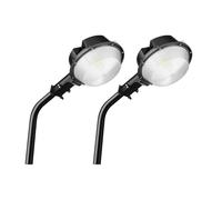 SKYWORLD 2x 100W Led Réverbère, 10000LM Lampadaire Projecteur Led Extérieur | Du crépuscule à l'aube, Éclairage de sécurité mural Extérieur étanche pour Rue, Parking, Cour, Garage, Jardin, Allées, Public