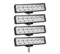 SKYWORLD 4Pcs Phare de travail led, 15 cm 6 pouces 18W mini Projecteur led 12V 24V Spot feux de travail pour 4x4 Offroad Voiture Vehicule Camion Tracteur SUV, 6000K feu antibrouillard
