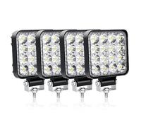 SKYWORLD 4Pcs Phare de Travail Led, 3.3 pouces 48W mini Projecteur Led 12V 24V Spot feux de travail pour 4x4 Offroad Voiture Vehicule Camion Tracteur SUV, 6000K feu antibrouillard