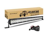 SKYWORLD 61cm 180W Slim Barre de Led avec Faisceau de Câblage kit, barre d'éclairage led, barre lumineuse led pour offroad Véhicules Voiture camions 4x4, 6000K rampe phare led
