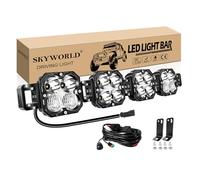 SKYWORLD 70 cm 27 pouces 120W Barre Led Droit Incurvée avec 12V Câblage Kit