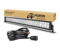 SKYWORLD 81CM 32 pouces 180W Slim Barre de led 4x4 avec 12V faisceau de câblage kit, droit barre d'éclairage lumineuse led pour Offroad Camion Tracteur Voiture Véhicules SUV ATV UTV