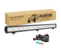 SKYWORLD 8D 37 pouces 93 cm 780W Barre led 4x4 avec 12v faisceau de câblage kit, Étanche Rampe Bar Barre lumineuse led pour Offroad Voiture Véhicule Camion Tracteur Quad Bateau