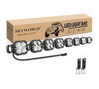 SKYWORLD Barre de Led 4x4, 133 cm 52 pouces 240W 20000LM, 12V 24V longue portée barre lumineuse led rampe pour offroad Véhicules Voiture camions ATV UTE 4x4 tracteur, 6000K Blanc feu antibrouillard