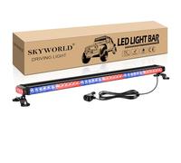 SKYWORLD Barre Lumineuse Clignotante Stroboscopique à LED, 38" 96 cm 78LED Magnétique Feux de d'urgence d'avertissement Rampe de gyrophare 12V 24V pour Voiture Véhicule Camion Remorque, Rouge Bleu