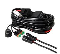 SKYWORLD étanche Câblage à barres lumineuses Led Faisceau de Fil avec Relais et Interrupteur, Connecteur DT 18AWG 12V 40A 2 fil pour Rampe Barre Led, Voiture SUV ATV 4x4 Camion Tout-terrain - Modèle D