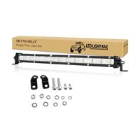SKYWORLD Phare de Travail 33 cm 60W Slim Barre LED 12V 24V Projecteur LED Voiture Etanche IP67 Inondation Feux de Travail pour 4x4 Voiture Camion Tracteur SUV Bateau, 6000K Feux Antibrouillard