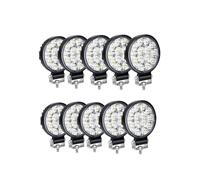 SKYWORLD Phare de Travail Led,4 pouces Mini Phare Led 12V,42W Longue Portee Led 10 pièces,IP67 Spot Rampe de Phare pour 4x4 Voiture Tracteur Camion Quad Véhicule Bateau