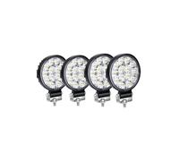 SKYWORLD Phare de Travail Led,4 pouces Mini Phare Led 12V,42W Longue Portee Led 4 pièces,IP67 Spot Rampe de Phare pour 4x4 Voiture Tracteur Camion Quad Véhicule Bateau