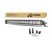 SKYWORLD Phare de Travail LED Barre 19 pouces 48 cm 90W Spot Ultra Slim Rangée unique LED Barre de lumière avec support de montage pour tout-terrain Ranger ATV UTV SUV Trucks Boat 12V 24V