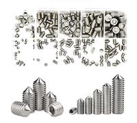 Skyzone 200pcs Vis Pointeau Sans Tête Hexagonale, M3/M4/M5/M6/M8 Filetée Internes, Assortiment Kit de Fixations Pour Poignées de Porte