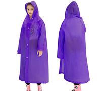 Skyzone Kids Rain Coat pour Garçons Filles, Manteau de Pluie Portable EVA avec Capuche, Poncho de Pluie Réutilisable pour Enfants pour Voyage Escalade Camping Randonnée Cyclisme