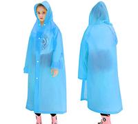 Skyzone Kids Rain Coat pour Garçons Filles, Manteau de Pluie Portable EVA avec Capuche, Poncho de Pluie Réutilisable pour Enfants pour Voyage Escalade Camping Randonnée Cyclisme