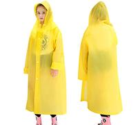 Skyzone Kids Rain Coat pour Garçons Filles, Manteau de Pluie Portable EVA avec Capuche, Poncho de Pluie Réutilisable pour Enfants pour Voyage Escalade Camping Randonnée Cyclisme