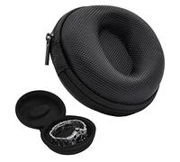 Skyzone Watch Travel Case, Portable Single Eva Watches Box, Boîte de rangement ronde pour hommes pour montres-bracelets, montres intelligentes, écouteurs, collier, bracelet (noir)