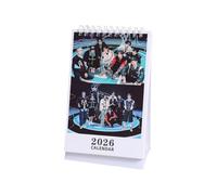 SKZ Calendrier de bureau 2026 'STAY' 13 × 23 cm 'Hollow' Calendrier de bureau Stray-kids Calendrier photo Bangchan Hyunjin HAN Felix Lee Know Calendrier bloc (noir)