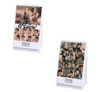 SKZ Calendrier de bureau 2026 'STAY' 13 × 23 cm 'Hollow' Calendrier de bureau Stray-kids Calendrier photo Bangchan Hyunjin HAN Felix Lee Know Calendrier bloc (hollow1+hollow2)