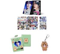 SKZ Han Merch Lot de 60 cartes photos personnelles 32 autocollants SKZoo Album Classeur Livre Porte-clés « Stay » (Han Quokka)