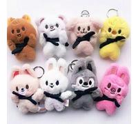 SKZ KPOP Stray STAY DominATE 10cm PORTE-CLÉS PELUCHE AIMANT BÉBÉ Ver. Poupée peluche mignonne de dessin animé. Cadeau de fan STAY pour le groupe de garçons coréens. Cadeau d'anniversaire, cadeau de co