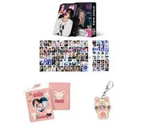 SKZ L.N Merch Lot de 60 cartes photos personnelles 32 autocollants SKZoo Album Classeur Livre Porte-clés « Stay » (Foxi.ny)