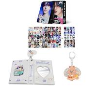 SKZ Merch 60 Pcs Cartes photo personnelles 32pcs Autocollants SKZoo Album Classeur Porte-livre Porte-clés 'STAY' Anneau porte-clés (HAN)