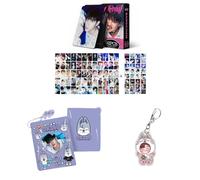 SKZ Merch Lot de 60 cartes photos personnelles 32 autocollants SKZoo Album Classeur Livre Porte-clés « Stay » (loup chan)