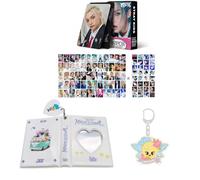 SKZ Merch Lot de 60 cartes photos personnelles 32 autocollants SKZoo Album Classeur Livre Porte-clés « Stay » (Felix)