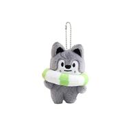 SKZ Porte-clés en peluche avec anneau de natation STAY miniporte-clés 12 cm stray-kids Wolf Chan Jiniret Bbokari Porte-clés Pendentif (Wolf Chan)