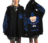 SKZ Veste à capuche Y2K Sweat à capuche pour femme Fan Support Merch Pull avec imprimé Streetwear Mode Style coréen Veste à manches longues Fermeture éclair Sweat-shirts BangChan Lee Know Changbin, A