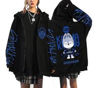 SKZ Veste à capuche Y2K Sweat à capuche pour femme Fan Support Merch Pull avec imprimé Streetwear Mode Style coréen Veste à manches longues Fermeture éclair Sweat-shirts BangChan Lee Know Changbin, A