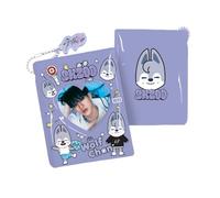 SKZOO Bangchan Porte-cartes photo SKZs Classeur avec porte-clés « STAY » Album photo avec 40 pochettes Porte-cartes postales Book Case (chaîne à genoux)