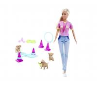 Steffi Love Dog Trainer, poupée de Jeu, dresseur de Chien, avec Un Parcours d'entraînement, 3 Chiens et Accessoires, 29 cm, à partir de 3 Ans