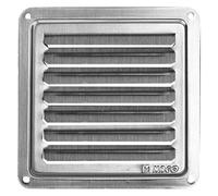 - SL - Edelstahl Lüftungsgitter - 105 x 105 mm - Abluftgitter - Schlitz-Gitter - La...