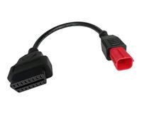 SL Elements Câble adaptateur moto Euro 5 vers OBD2, 6 broches à 16 broches, câble CAN-Bus, pour diagnostic de moto, données en direct et lecture de codes d'erreur, Plug & Play