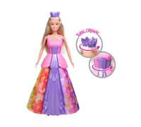Steffi Love Magic Rainbow Poupée avec robe magique à retourner sur la couronne, 29 cm, à partir de 3 ans