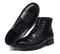 SL-Saint Bottes Classiques Pour Hommes, Fait Main Bout Souple Imperméables Cuir/Laine Australienne Hiver (Noir Laine Doublure, Adulte, Homme, 42.5, Numérique, Système Taille Chaussures EU, Moyen)